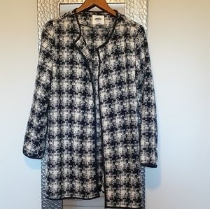 Old Navy Wool Blend Houndstooth Coa-SZ M
